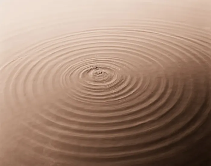 Framed Print : Concentric rings on water