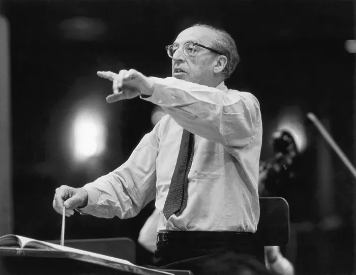 Framed Print : Conductor Aaron Copland Pointing Framed Print : Conductor Aaron Copland Pointing