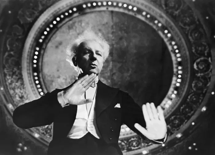 Framed Print : Conductor Leopold Stokowski Gesturing