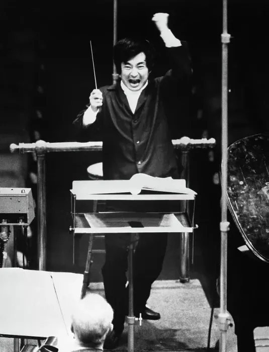 Framed Print : Conductor Ozawa Leading Musicians Framed Print : Conductor Ozawa Leading Musicians