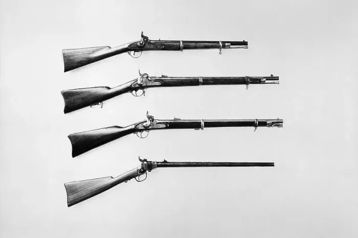 Framed Print : Four Confederate Carbines Framed Print : Four Confederate Carbines