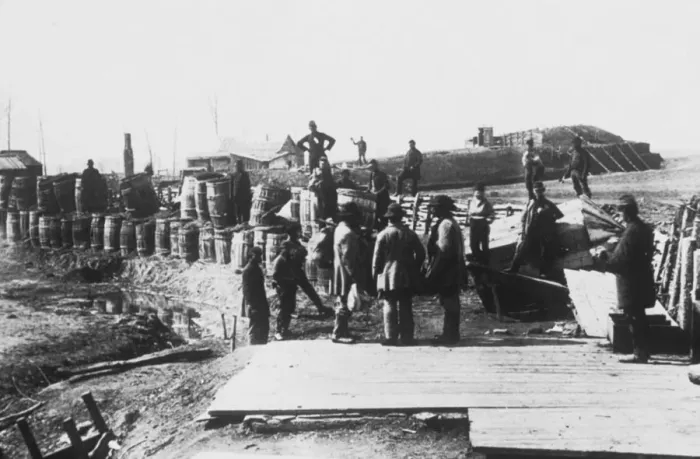 Framed Print : Confederate Fortifications