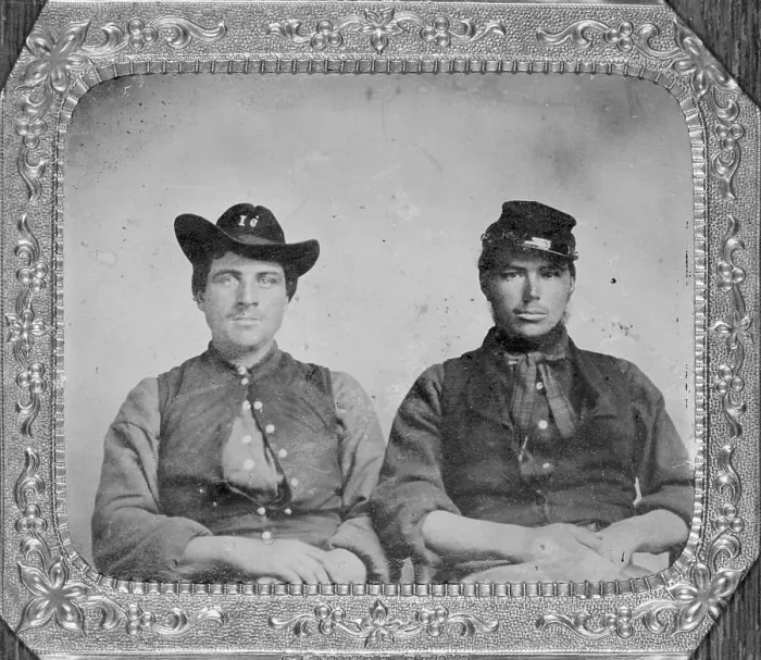 Framed Print : Two Confederate Soldiers