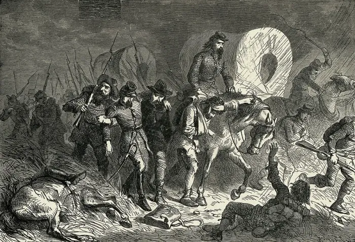 Framed Print : Confederates Retreating from Shiloh Framed Print : Confederates Retreating from Shiloh
