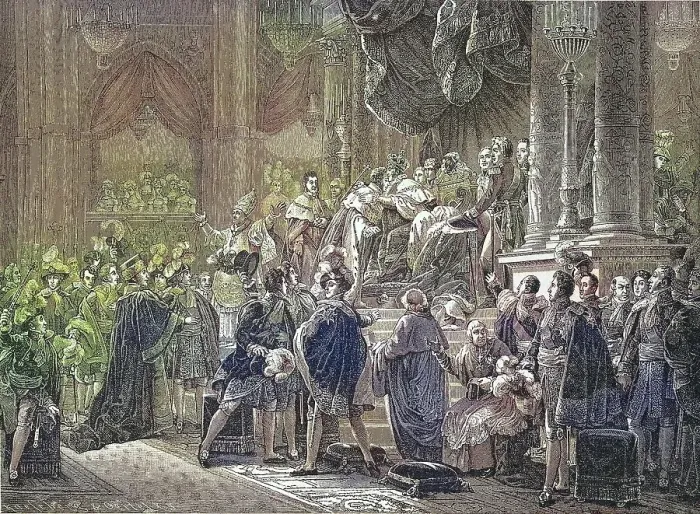 Framed Print : The Conferral and Legitimation of Political Power to Charles X at Rheims on 29 May 1825, France, digital improved reproduction of an original 19th century print Framed Print : The Conferral and Legitimation of Political Power to Charles X at Rheims on 29 May 1825, France, digital improved reproduction of an original 19th century print
