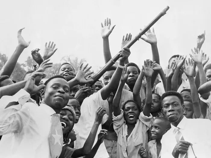 Framed Print : Congolese Shown Celebrating; Independenc Framed Print : Congolese Shown Celebrating; Independenc