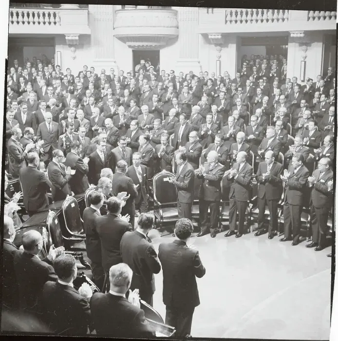 Framed Print : Congress Applauding Gustavo Diaz Ordaz Framed Print : Congress Applauding Gustavo Diaz Ordaz