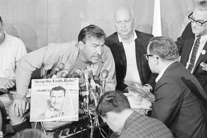 Framed Print : Congressman Adam Clayton Powell, Jr. at Press Conference Framed Print : Congressman Adam Clayton Powell, Jr. at Press Conference
