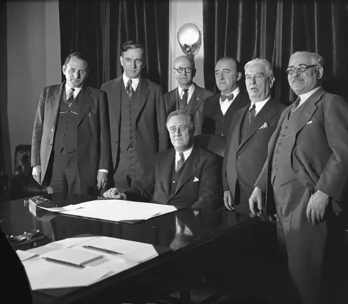 Framed Print : Congressmen Meeting with President Roosevelt Framed Print : Congressmen Meeting with President Roosevelt