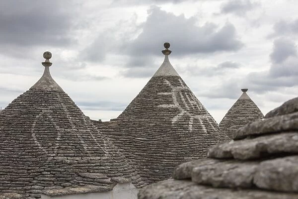 The conical roofs of the Trulli Alberobello