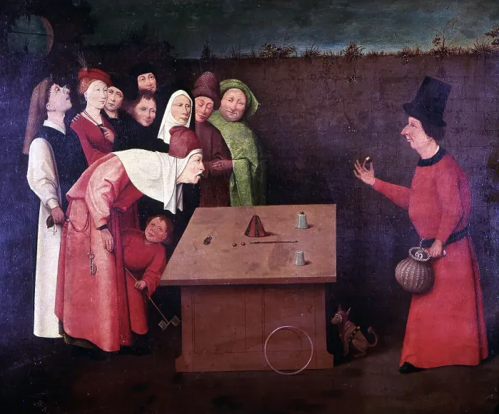 Framed Print : The Conjurer by Heironymous Bosch Framed Print : The Conjurer by Heironymous Bosch