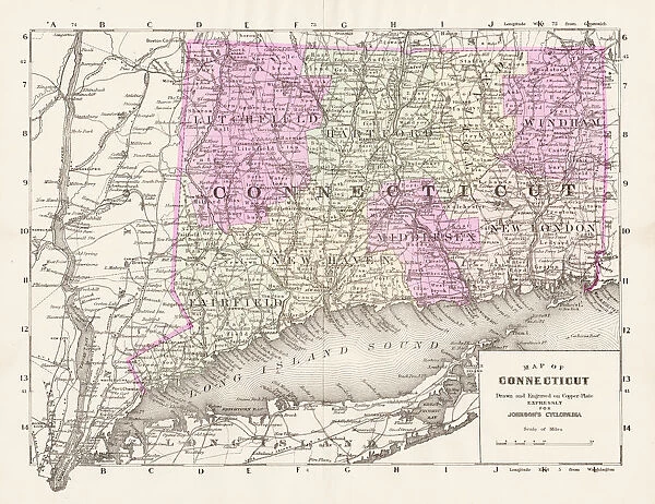 Connecticut map 1893