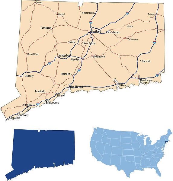 Connecticut road map