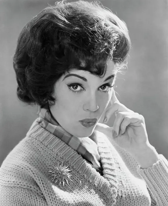 Framed Print : Connie Francis in Sweater W / Hand to Head Framed Print : Connie Francis in Sweater W / Hand to Head