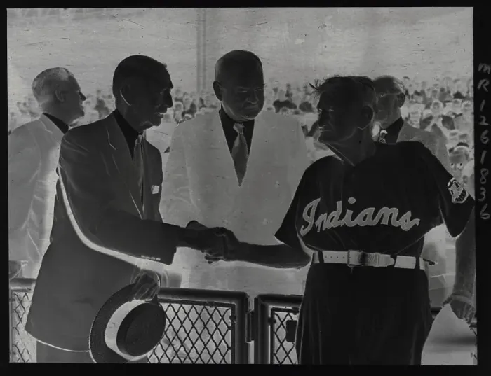 Framed Print : Connie Mack Shaking Hands with Cy Young Framed Print : Connie Mack Shaking Hands with Cy Young