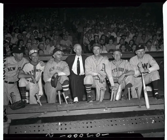 Framed Print : Connie Mack Surrounded by Other Old Timers Framed Print : Connie Mack Surrounded by Other Old Timers