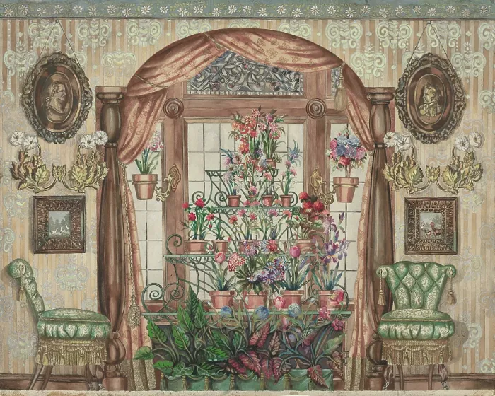 Framed Print : Conservatory Window With Flowers Framed Print : Conservatory Window With Flowers
