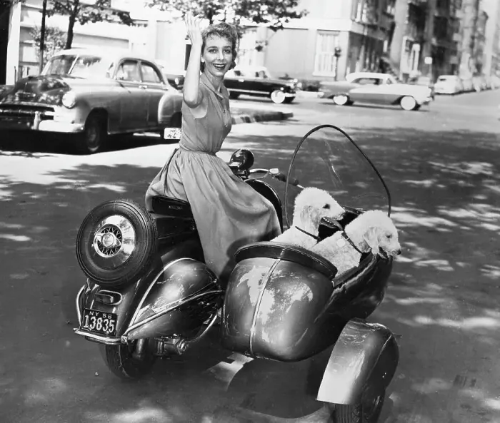Framed Print : Constance Brigham On A Scooter Framed Print : Constance Brigham On A Scooter