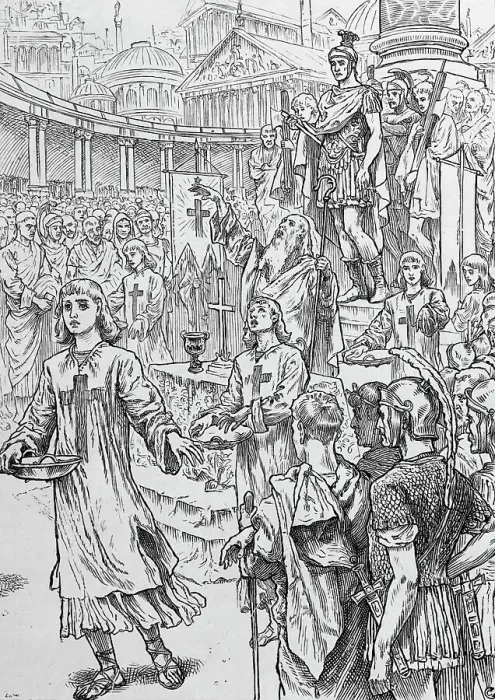 Framed Print : Constantine the Great Dedicating Constantinople Framed Print : Constantine the Great Dedicating Constantinople