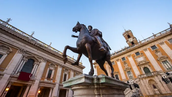 Framed Print : Constantine sculpture at Piazza del Campidoglio Framed Print : Constantine sculpture at Piazza del Campidoglio