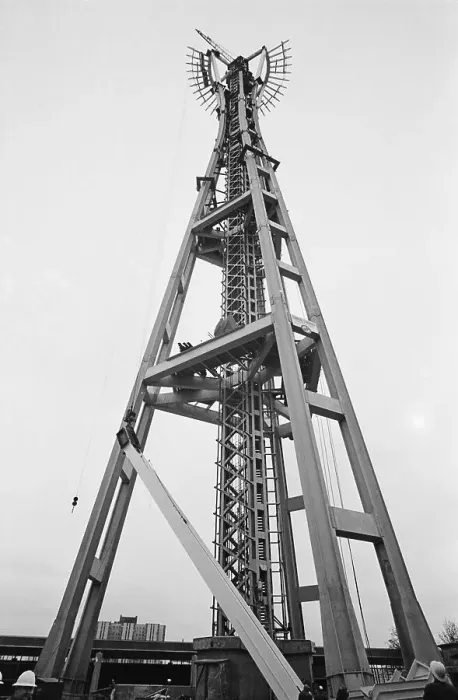 Framed Print : Constructing Seattle's Space Needle Framed Print : Constructing Seattle's Space Needle