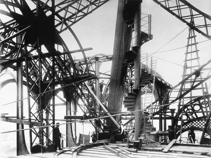 Framed Print : Construction Of The Eiffel Tower Framed Print : Construction Of The Eiffel Tower