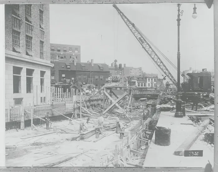 Framed Print : Construction Of Holland Tunnel Framed Print : Construction Of Holland Tunnel