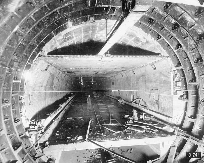 Framed Print : Construction of Holland Tunnel Framed Print : Construction of Holland Tunnel