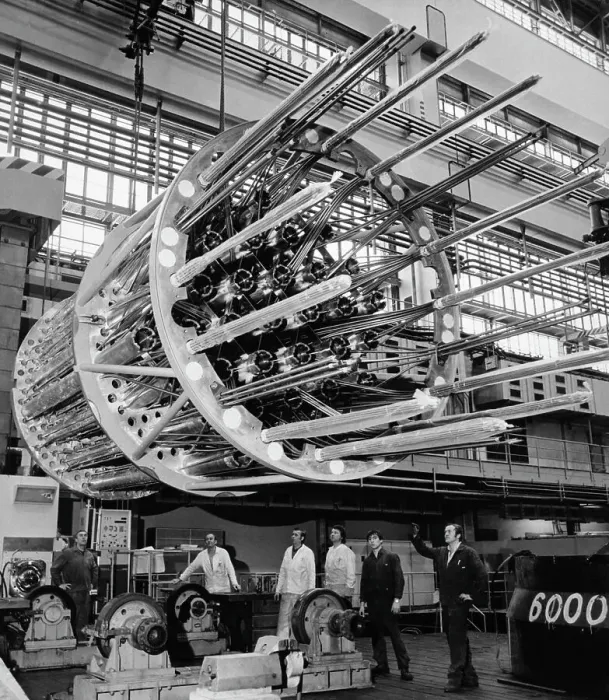 Framed Print : Construction Of Nuclear Reactor Parts