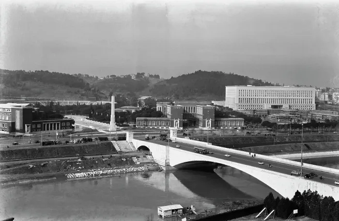 Framed Print : Construction of the Olympic Facilities in Rome Framed Print : Construction of the Olympic Facilities in Rome