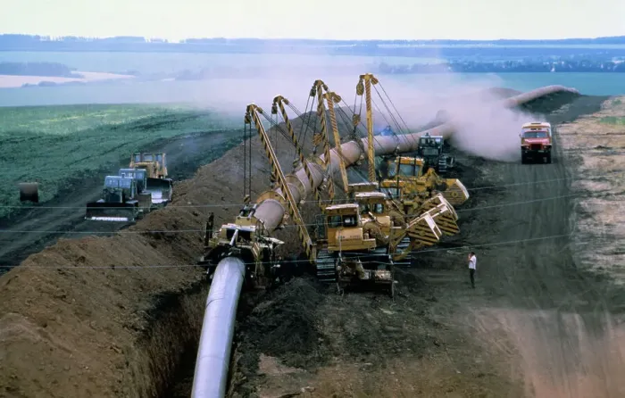 Framed Print : Construction of Pipeline Framed Print : Construction of Pipeline