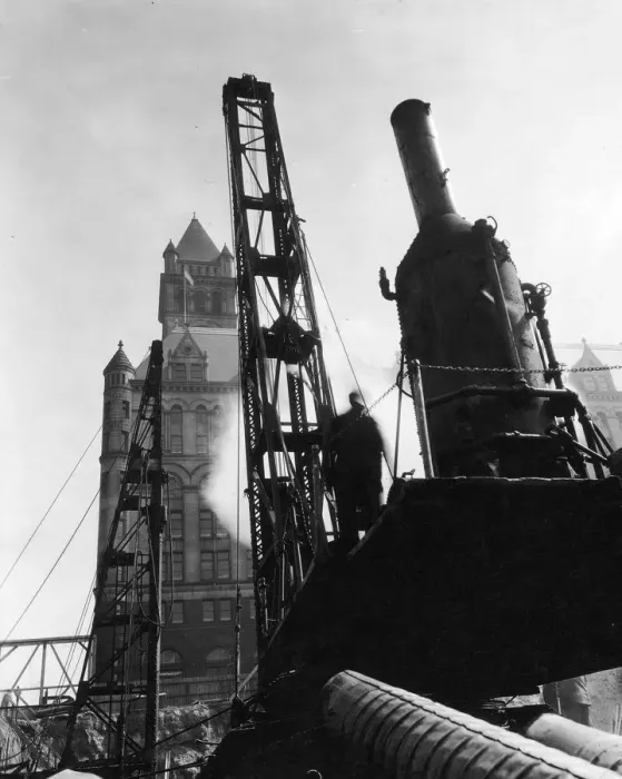 Framed Print : Construction Scene Framed Print : Construction Scene