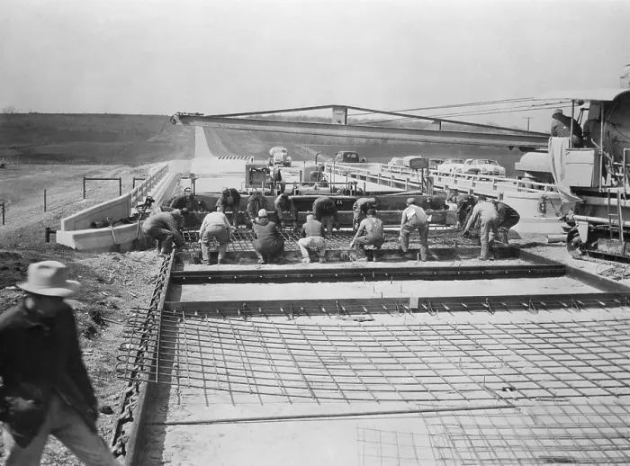 Framed Print : Construction Work On Turnpike Framed Print : Construction Work On Turnpike