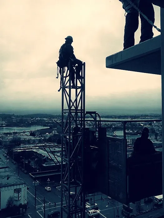 Framed Print : Construction Worker At Rest High Up In The Air Framed Print : Construction Worker At Rest High Up In The Air