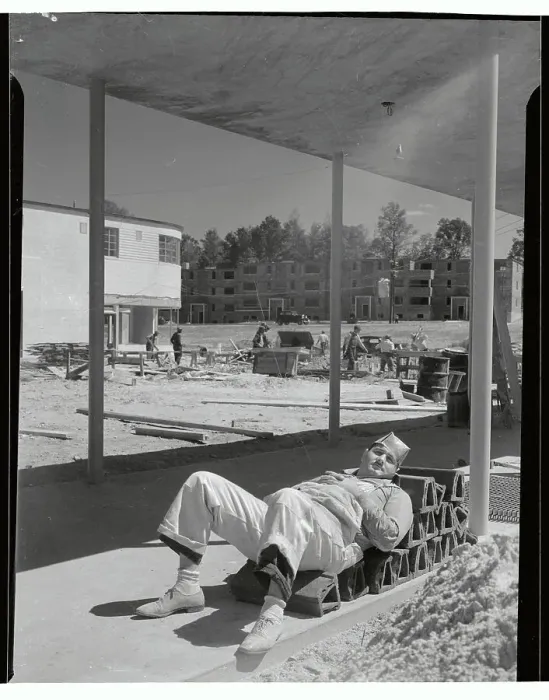 Framed Print : Construction Worker Taking Nap Framed Print : Construction Worker Taking Nap
