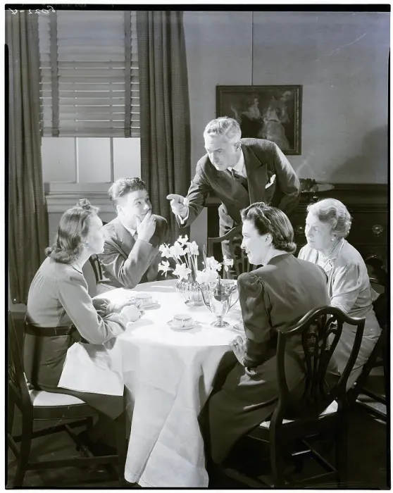 Framed Print : Contentious After-Dinner Conversation