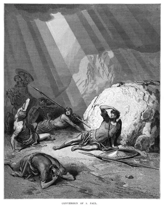 Framed Print : The conversion of S. Paul engraving 1870 Framed Print : The conversion of S. Paul engraving 1870