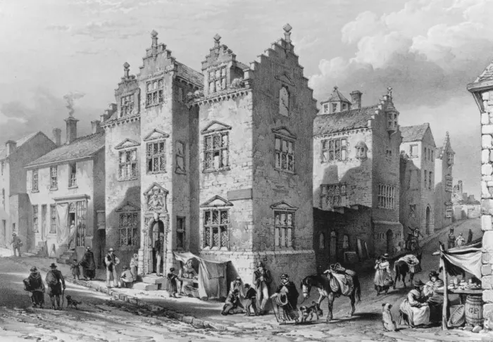 Framed Print : Conway. Plas Mawr or the Great Mansion situated in the High Street