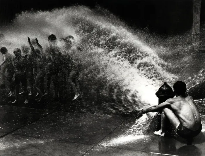 Framed Print : Cooling Off at a Fire Hydrant