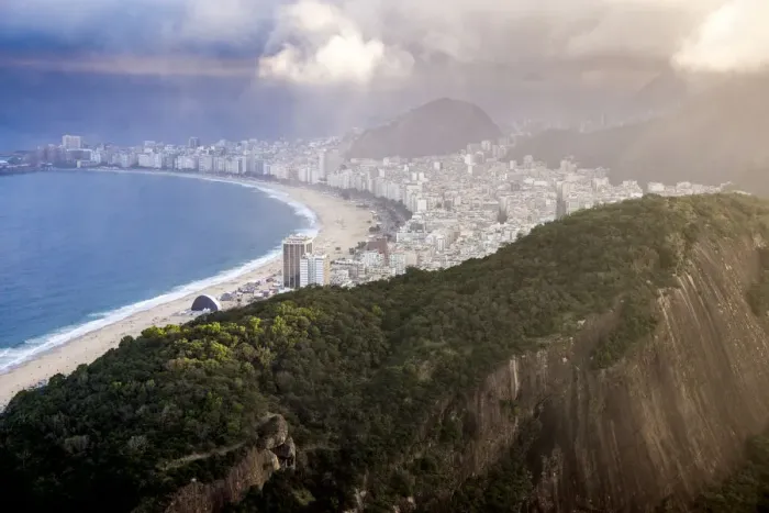 Framed Print : Above Copacabana Beach Framed Print : Above Copacabana Beach