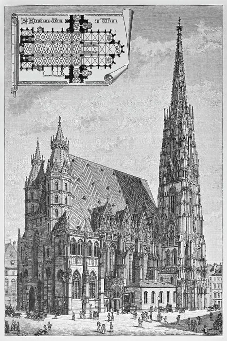 Framed Print : Copper engraving, St. Stephen's Cathedral Framed Print : Copper engraving, St. Stephen's Cathedral