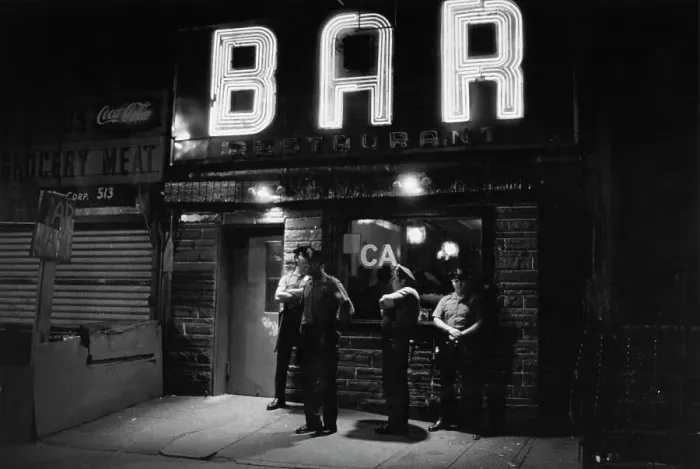 Framed Print : Cops Outside Bar Framed Print : Cops Outside Bar