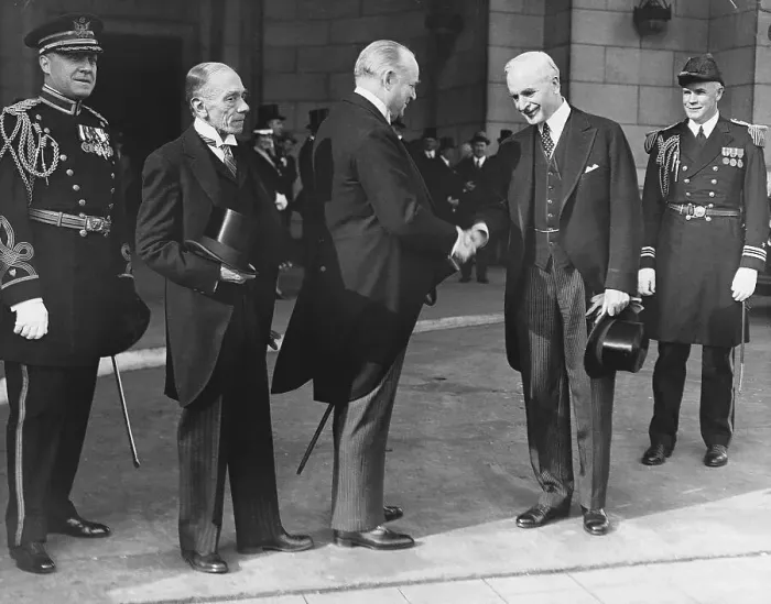 Framed Print : Cordell Hull Greets Richard Bedford Bennett Framed Print : Cordell Hull Greets Richard Bedford Bennett