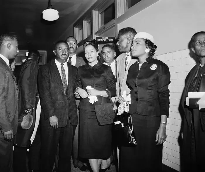 Framed Print : Coretta Scott King At Harlem Hospital Framed Print : Coretta Scott King At Harlem Hospital