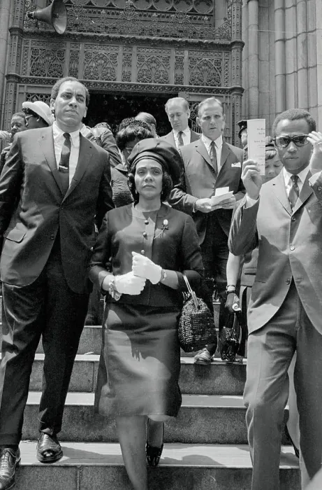 Framed Print : Coretta Scott King Leaving Cathedral Framed Print : Coretta Scott King Leaving Cathedral