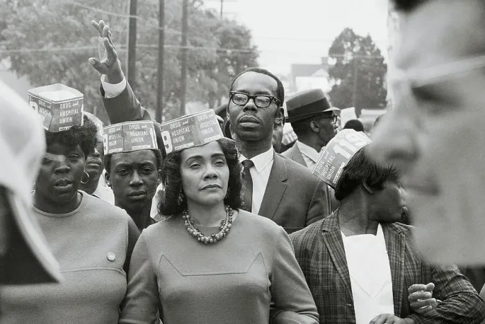 Framed Print : Coretta Scott King Marching With Advocates for Hospital Survival Framed Print : Coretta Scott King Marching With Advocates for Hospital Survival