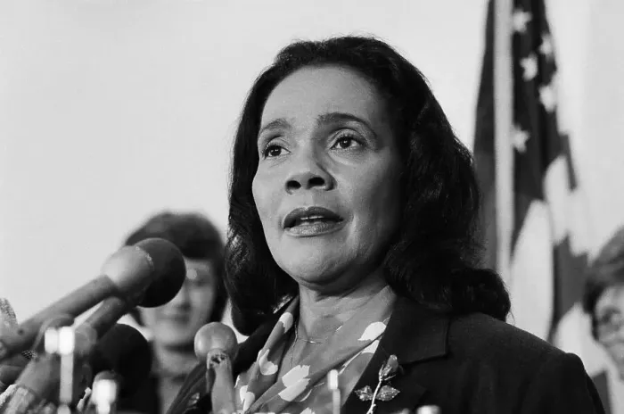 Framed Print : Coretta Scott King Speaking Framed Print : Coretta Scott King Speaking
