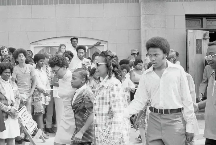 Framed Print : Coretta Scott King Walking With Her Children at Mother In Law's Funeral Framed Print : Coretta Scott King Walking With Her Children at Mother In Law's Funeral