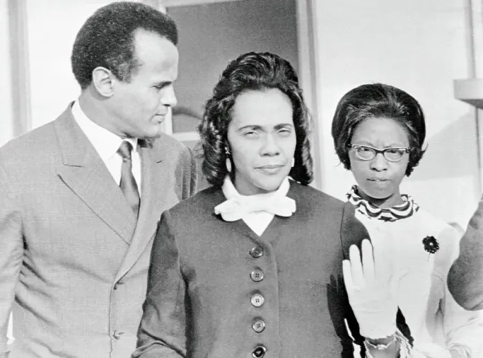 Framed Print : Coretta Scott King Walking With Performer Harry Belafonte Framed Print : Coretta Scott King Walking With Performer Harry Belafonte