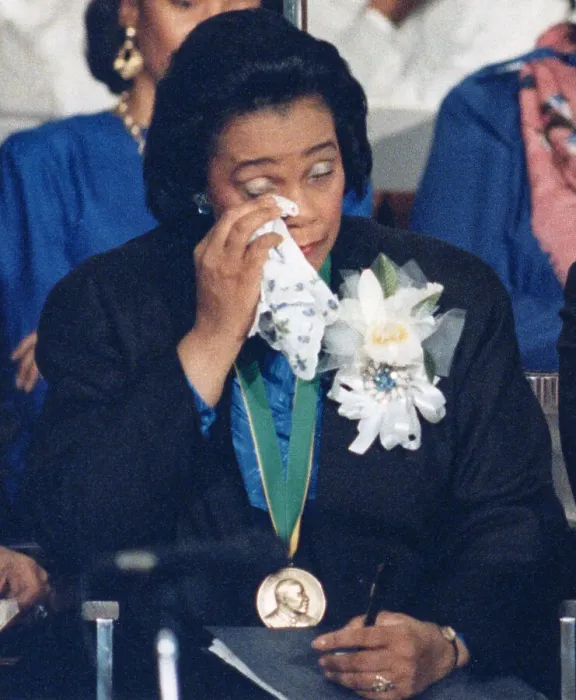 Framed Print : Coretta Scott King Wipes Away A Tear Framed Print : Coretta Scott King Wipes Away A Tear